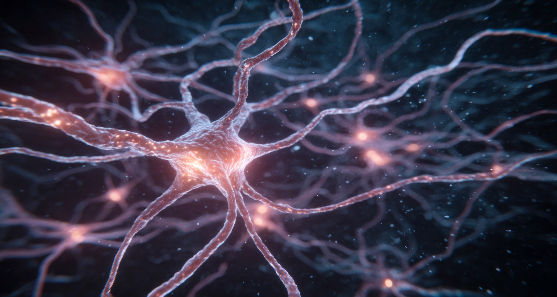 Image of a neuron in the context of neural synapses